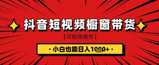 抖音短视频食品橱窗带货，小白轻松上手日入1k+【揭秘】_超次元库