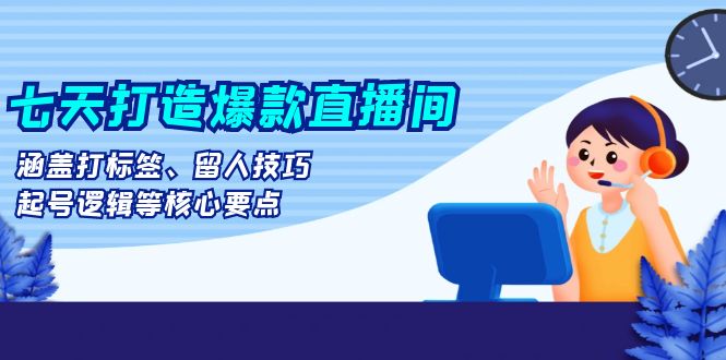 七天打造爆款直播间：涵盖打标签、留人技巧、起号逻辑等核心要点_超次元库