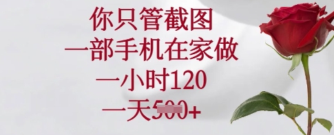 你只管截图，一部手机在家做，一小时120.一天5张【揭秘】_超次元库