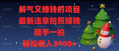 解气又挣钱的项目，最新违章拍照挣钱，随手一拍，轻松收入多张【揭秘】_超次元库