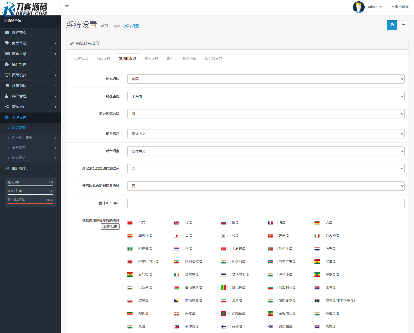 最新多语言跨境商城系统源码 跨境电商系统 全开源_超次元库