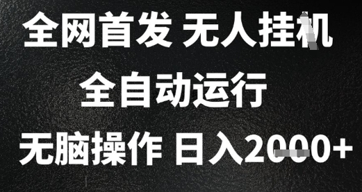 2025首发无人挂G项目，日入2k+，全自动运行，无脑操作，长期稳定 小白可玩【揭秘】_超次元库