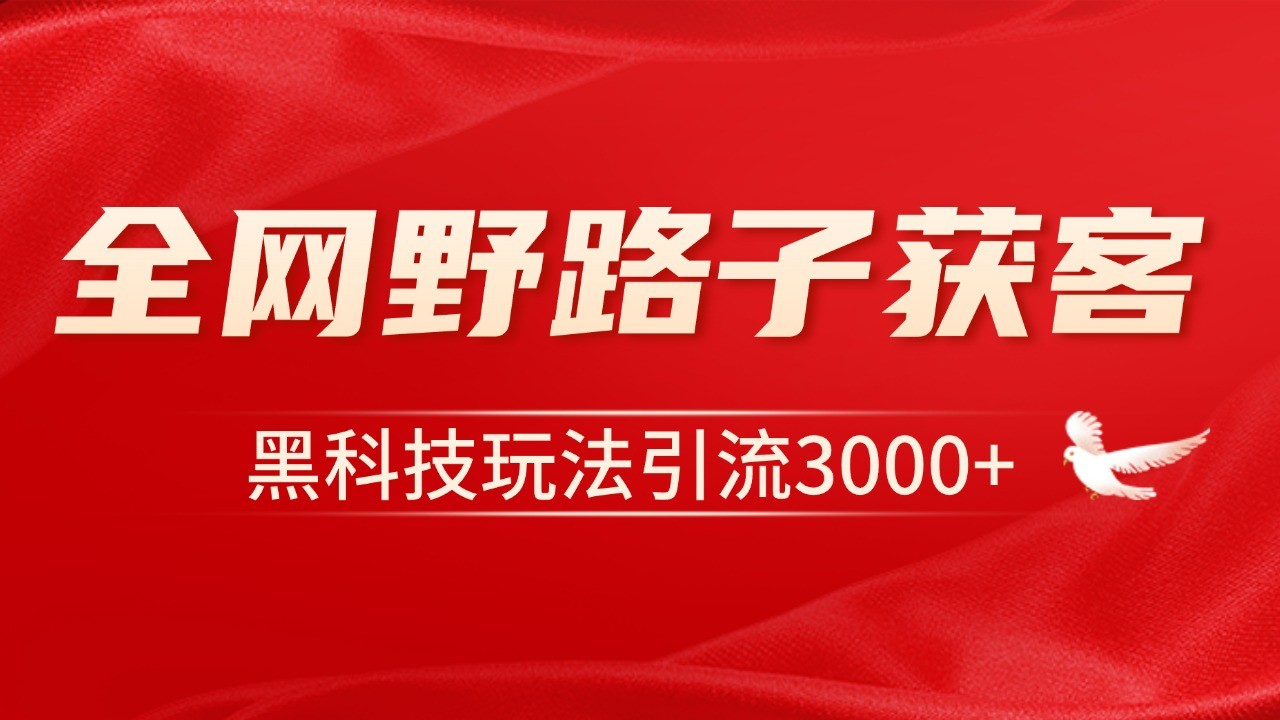 电商引流获客野路子全平台暴力截流获客日引500+_超次元库