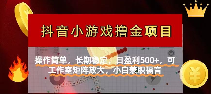 【抖音小游戏发行人计划项目】操作简单，长期稳定，日盈利500+，可工作…_超次元库