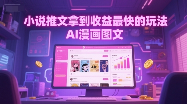 小说推文拿到收益最快的玩法，AI漫画图文_超次元库