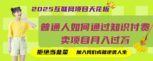2025互联网项目天花板，普通人如何通过知识付费卖项目月入过W，拒绝当韭菜【揭秘】_超次元库