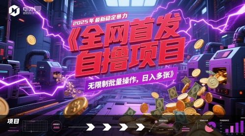 全网首发，2025年最新稳定暴力全自动自撸项目，无限制批量操作，日入多张【揭秘】_超次元库
