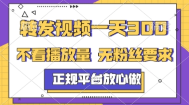 转发视频一天3张+，正规平台放心做，不看播放量，不看粉丝量，一个任务几分钟完成【揭秘】_超次元库
