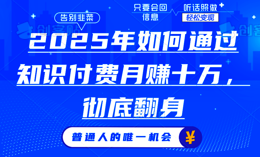 2025年如何通过知识付费月入十万，年入百万。。_超次元库