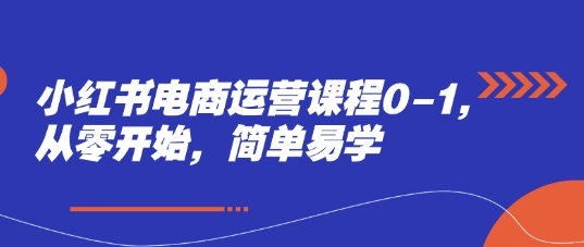 小红书电商运营课程0-1，从零开始，简单易学_超次元库
