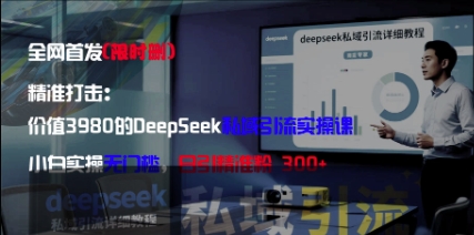 精准打击：价值3980的DeepSeek私域引流实操课，小白实操无门槛，日引精准粉300+_超次元库
