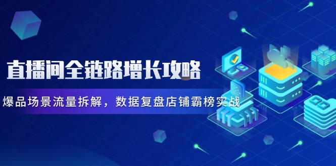 直播间全链路增长攻略，爆品场景流量拆解，数据复盘店铺霸榜实战_超次元库