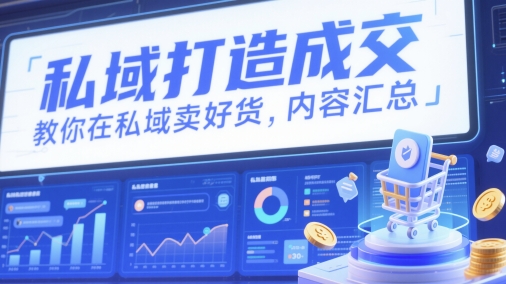 私域打造成交，教你在私域卖好货，内容汇总_超次元库