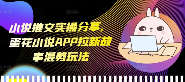 小说推文实操分享，蛋花小说APP拉新故事混剪玩法_超次元库