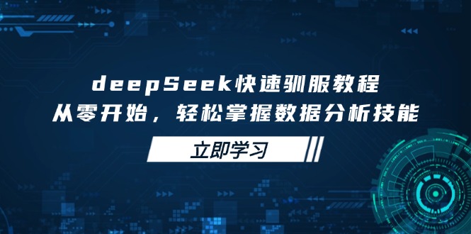 deepSeek快速驯服教程，从零开始，轻松掌握数据分析技能_超次元库