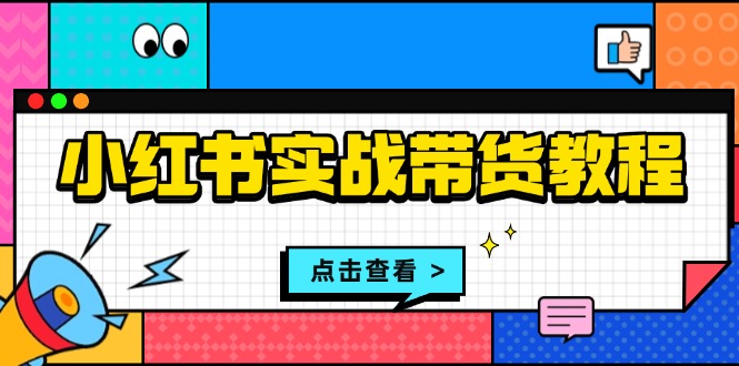 小红书实战带货教程：从开店到选品、笔记制作、发货、售后等全方位指导_超次元库