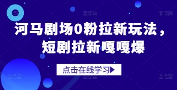 河马剧场0粉拉新玩法，短剧拉新嘎嘎爆_超次元库