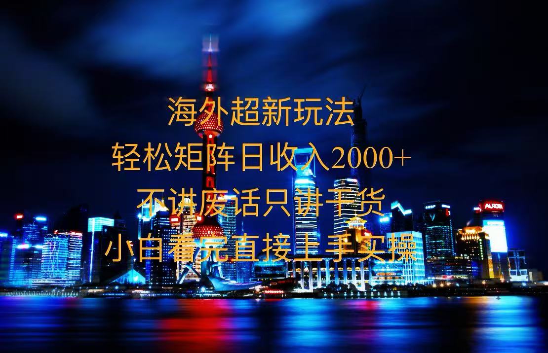 2025全新海外暴力玩法，操作简单，小白轻松上手_超次元库