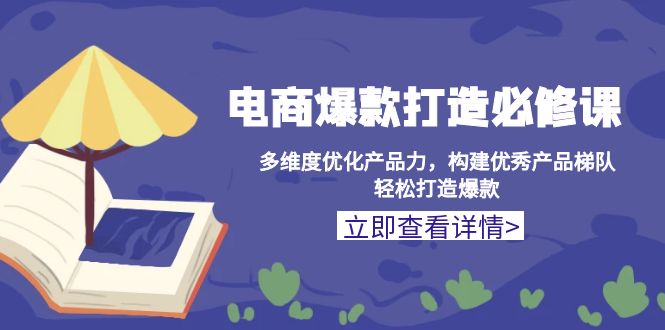 电商爆款打造必修课：多维度优化产品力，构建优秀产品梯队，轻松打造爆款_超次元库