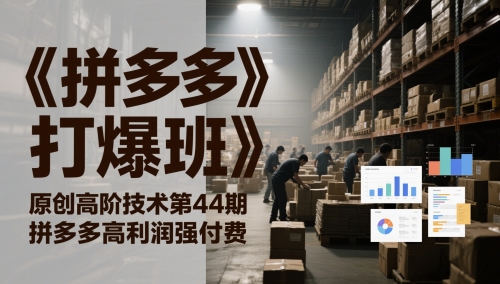 《拼多多打爆班》原创高阶技术第44期，拼多多高利润强付费_超次元库