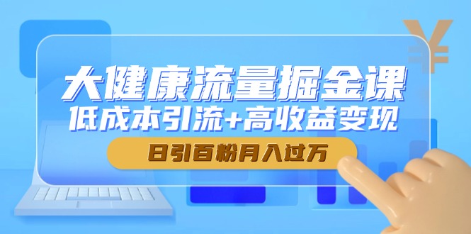 大健康流量掘金课，低成本引流+高收益变现，日引百粉月入过万_超次元库