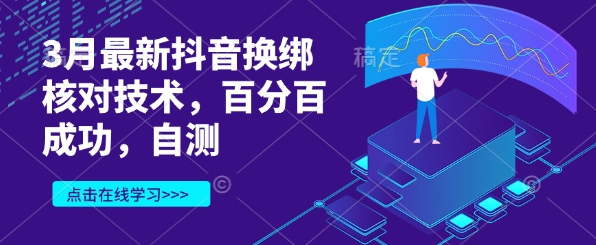 3月最新抖音换绑核对技术，百分百成功，自测_超次元库