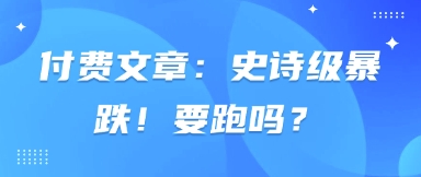 付费文章：史诗级暴跌！要跑吗？_超次元库