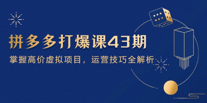 拼多多打爆课第 43 期，掌握高价虚拟项目，运营技巧全解析(15节_超次元库
