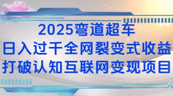 2025弯道超车日入过K全网裂变式收益打破认知互联网变现项目【揭秘】_超次元库