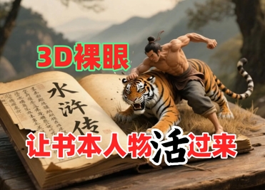 书本人物裸眼3D视频，新的玩法，流量超猛，保姆级教程_超次元库