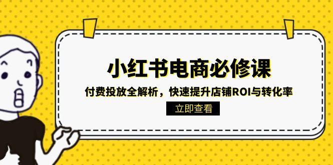 小红书电商必修课：付费投放全解析，快速提升店铺ROI与转化率_超次元库