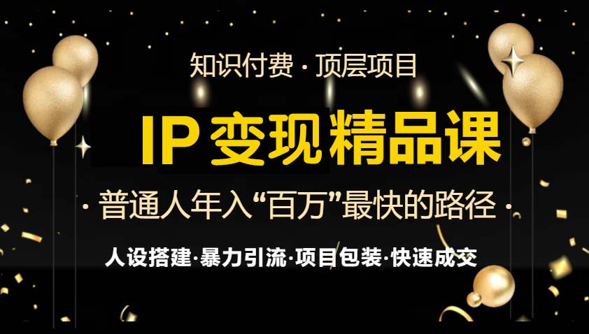 IP变现最新精品课程，知识付费全流程+最强引流术+小白避坑指南_超次元库