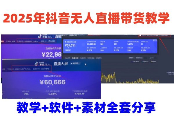 2025年抖音无人直播带货教学，从0到1全程干货快速撸金_超次元库