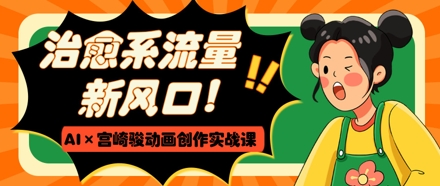 治愈系流量新风口，AI+宫崎骏动画创作实战课，从0到1打造爆款视频_超次元库