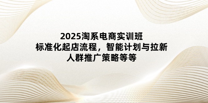 2025淘系电商实训班：标准化起店流程，智能计划与拉新，人群推广策略等等_超次元库