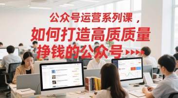 公众号运营系列课，如何打造高质量挣钱的公众号_超次元库