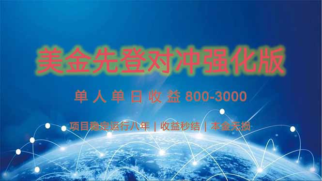 美金先登计划对冲强化版，2025年黑马中最暴力收益日收益1k-4k(可放大…_超次元库