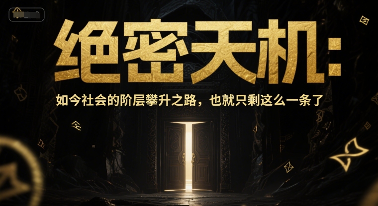 付费文章：绝密天机：如今社会的阶层攀升之路，也就只剩这么一条了_超次元库