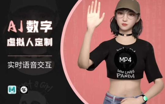Ai数字人虚拟(智能体)实时语音交互特训营，​自行定制超写实角色AI数字人交互技术_超次元库