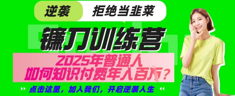 【网创项目终点站-镰刀训练营超级IP合伙人】25年普通人如何通过“知识付费”年入百个-仅此一版【揭秘】_超次元库