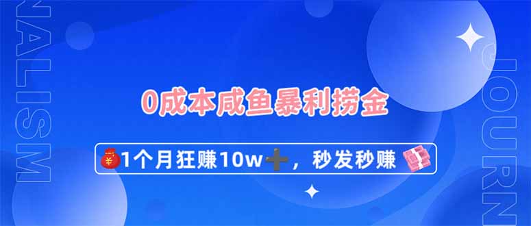 0成本闲鱼暴利捞金，1个月狂赚10W+，秒发秒赚新玩法_超次元库