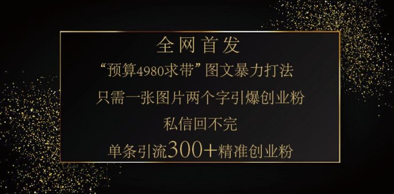 小红书神奇图片引流法，只需一张图，就能单条笔记凭借此方法，轻松引流 300 + 精准创业粉_超次元库