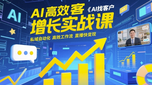 AI高效获客增长实战课，​AI找客户 私域自动化 高效工作流 直播快变现_超次元库