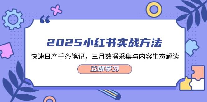2025小红书实战方法，快速日产千条笔记，三月数据采集与内容生态解读_超次元库