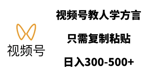 视频号教人学方言，只需复制粘贴，日入多张_超次元库