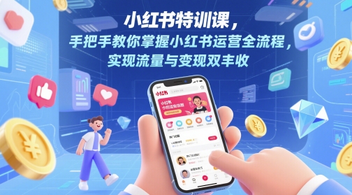 小红书特训课，手把手教你掌握小红书运营全流程，实现流量与变现双丰收_超次元库