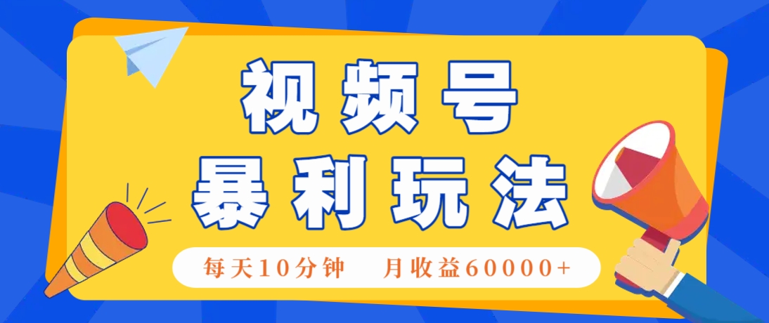 视频号AI赚钱法，每天只需10分钟，月入6万+！(超详细拆解)_超次元库
