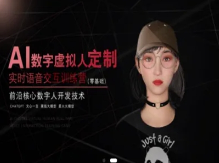 AI数字虚拟人定制，实时语音交互训练营(零基础)，前沿核心数字人开发技术_超次元库