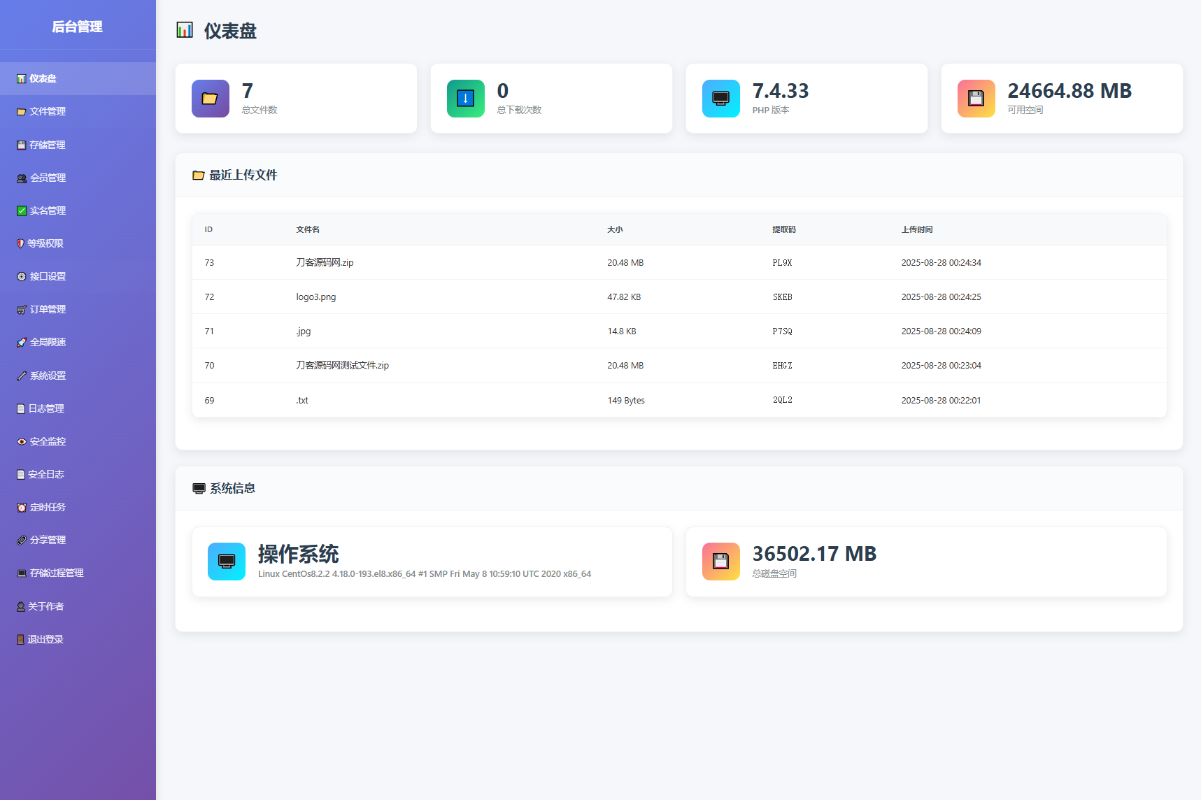 9月更新 临时文件快传系统源码 全开源附教程_超次元库