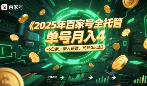 2025年百家号全托管，单号月入4-5位数，懒人福音，纯挂G玩法【揭秘】_超次元库